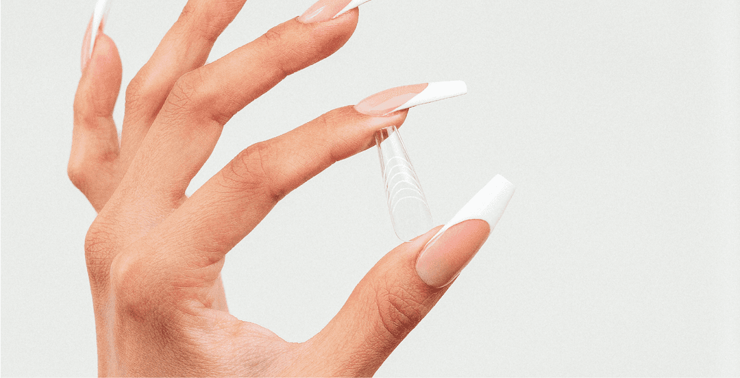 French GelX® Natural Coffin Medium Box of Tips 11 Sizes