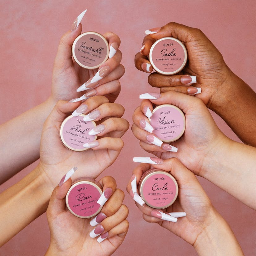 Mix and match and try French Gel-X Tips with any of our six Color Extend Gel shades.