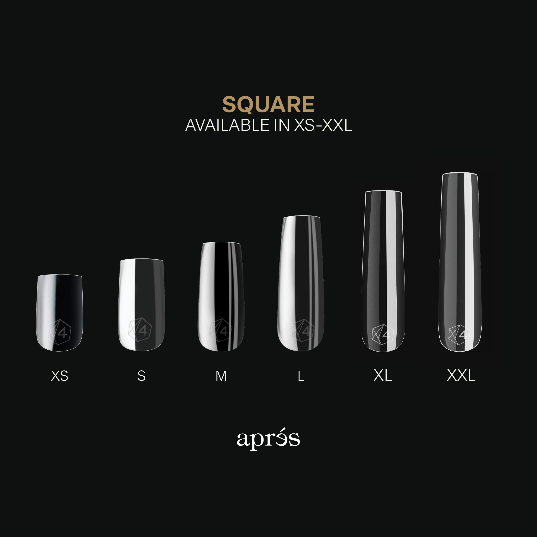 aprés GEL-X Gel-X® Sculpted Square Long Box Of Tips - Pro (600pcs)