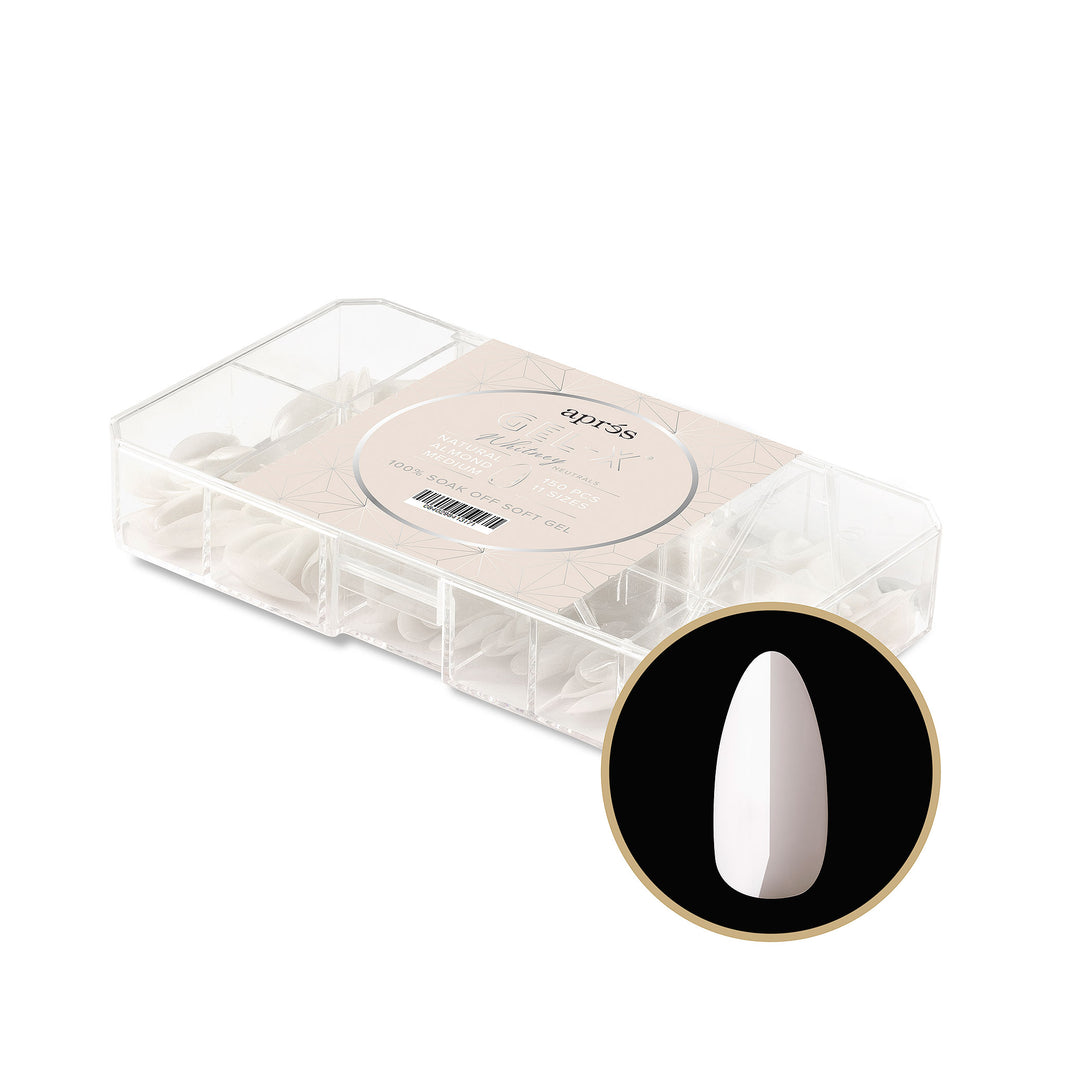Neutrals Gel-X® Whitney Natural Almond Medium Box of Tips - 11 Sizes (150pcs)