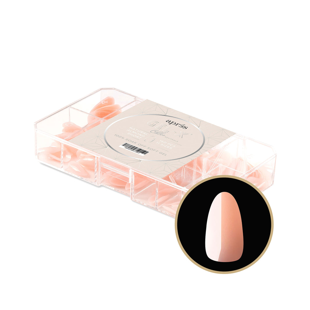Neutrals Gel-X® Chloe Natural Almond Short Box of Tips - 11 Sizes (150pcs)