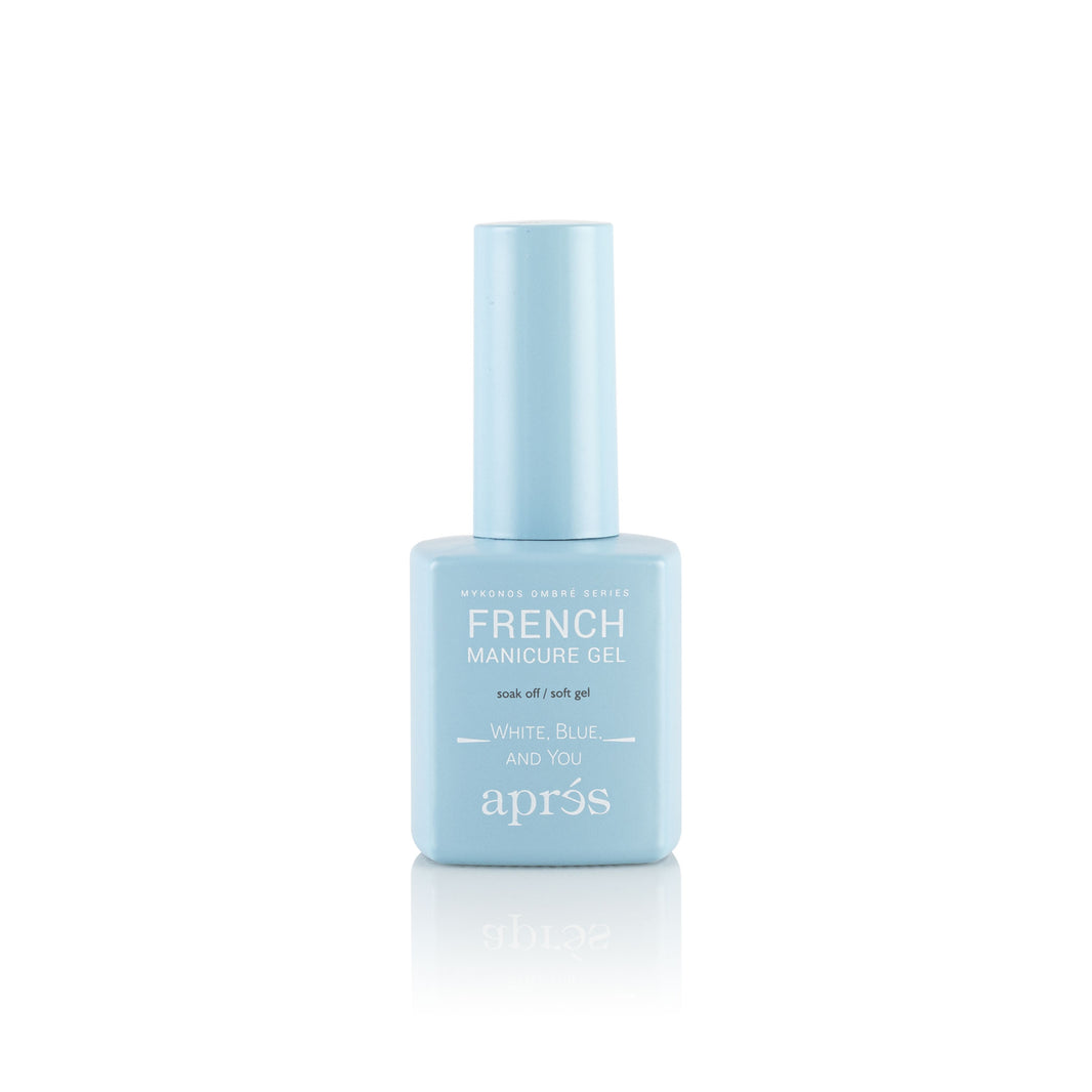French Manicure Gel Ombre - White, Blue, and You